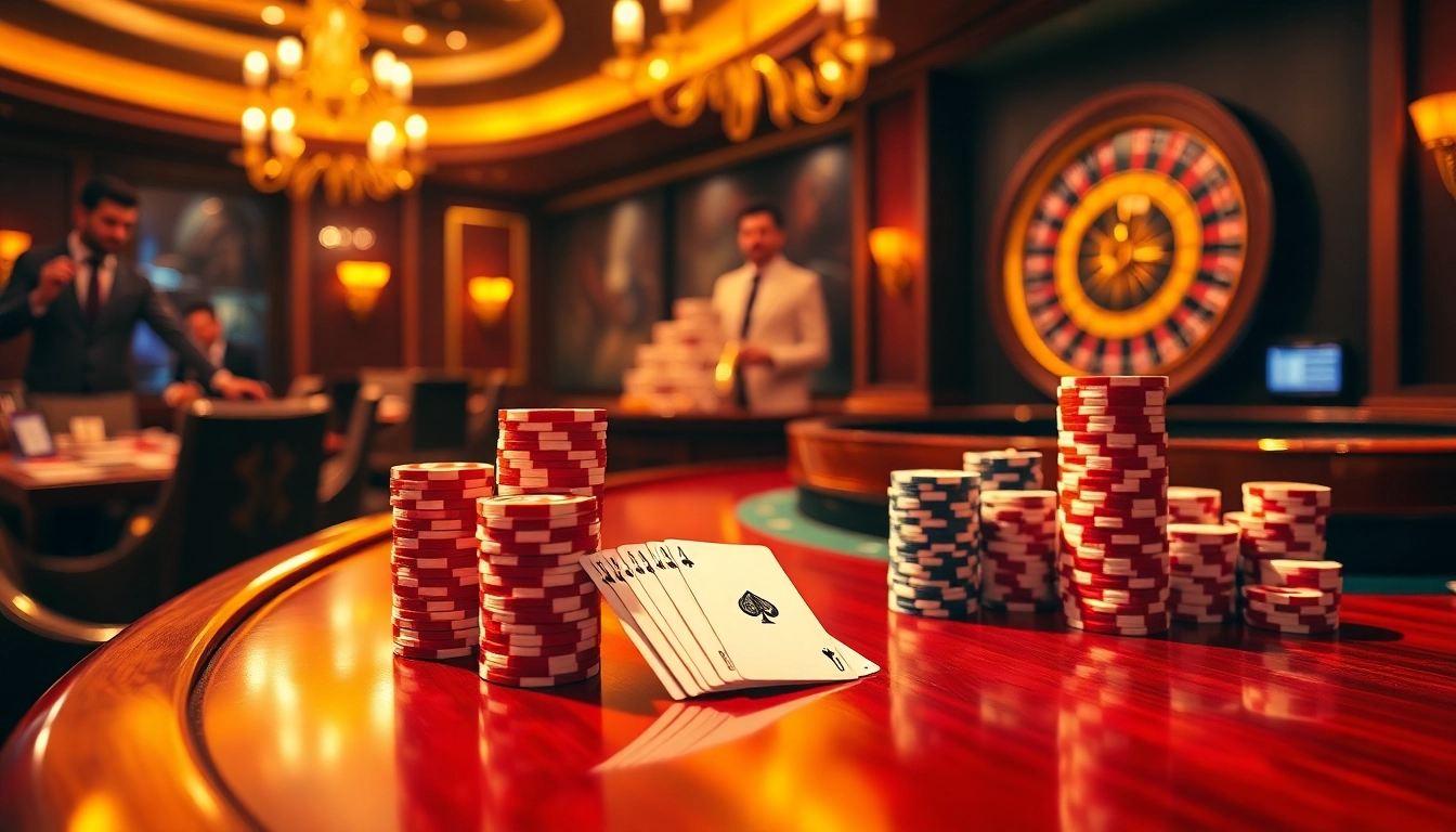 Engage in thrilling gameplay at https://nohu906.pro/ with vivid casino elements like poker chips and cards.