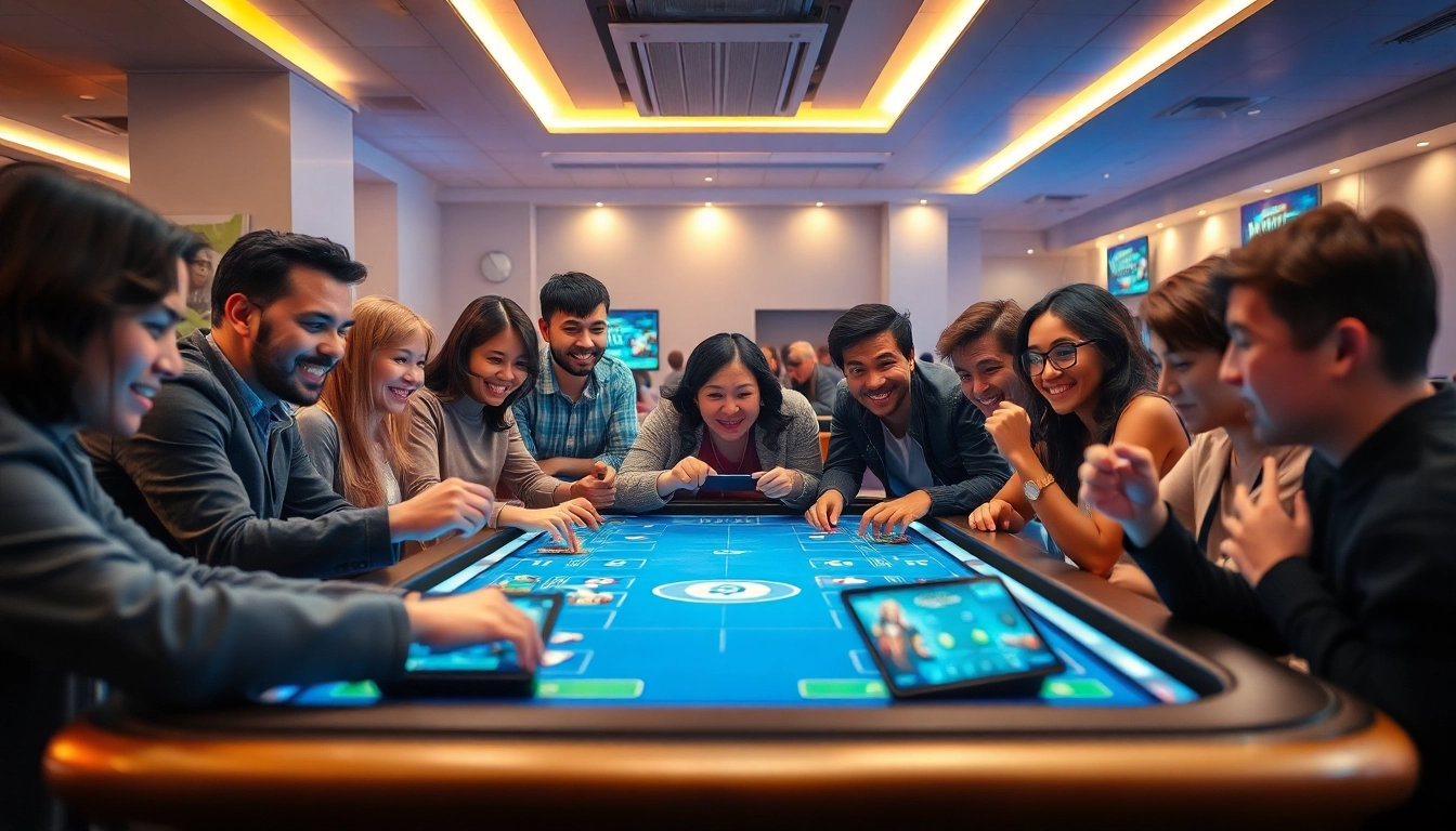 Diverse gamers enjoying an immersive experience at nhà cái bl555 online betting table.