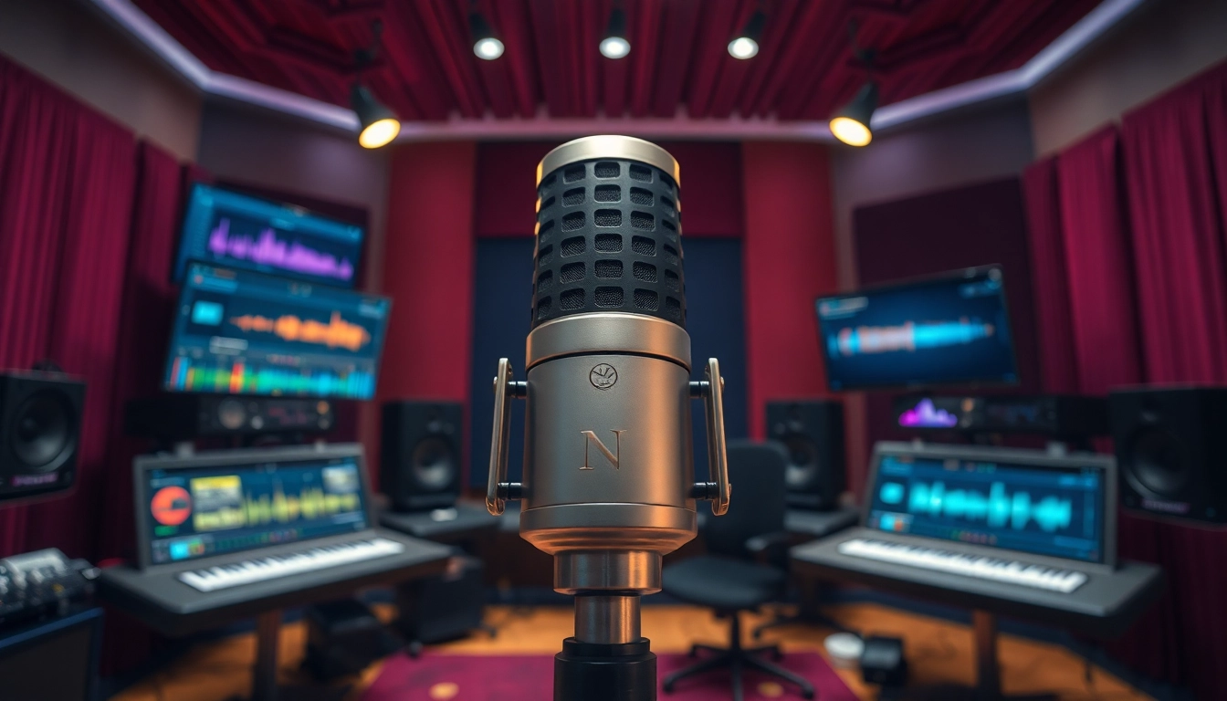 CM88 microphone showcased in a modern studio environment with vibrant sound equipment.