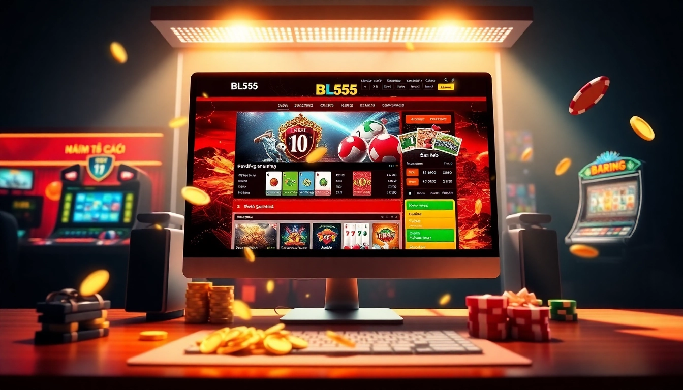 Engaging online casino atmosphere featuring nhà cái bl555 with vibrant visuals and modern betting setup.