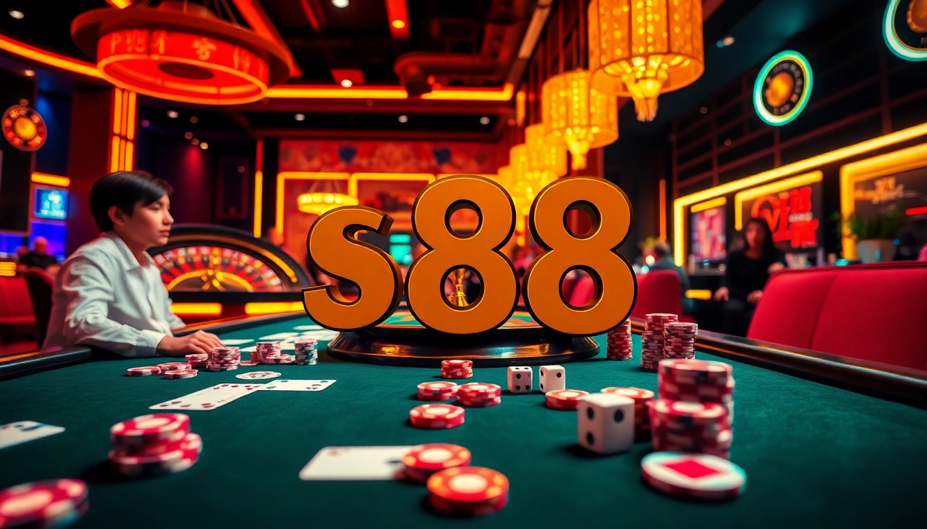 Engaging scene of players at a high-stakes poker table experiencing thrilling moments in s88.